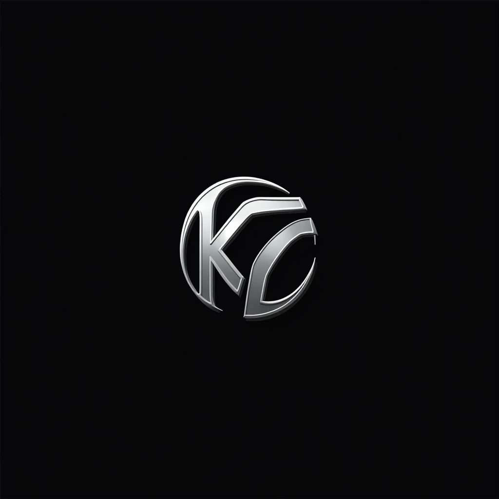 A stylish logo for a football app, black and white, featuring the letters "k", "b", and"t"