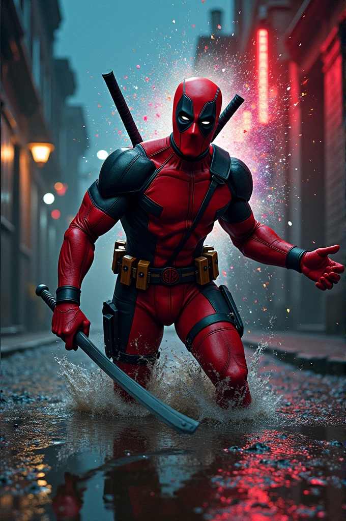 Deathpool coming out of Wolverine's body