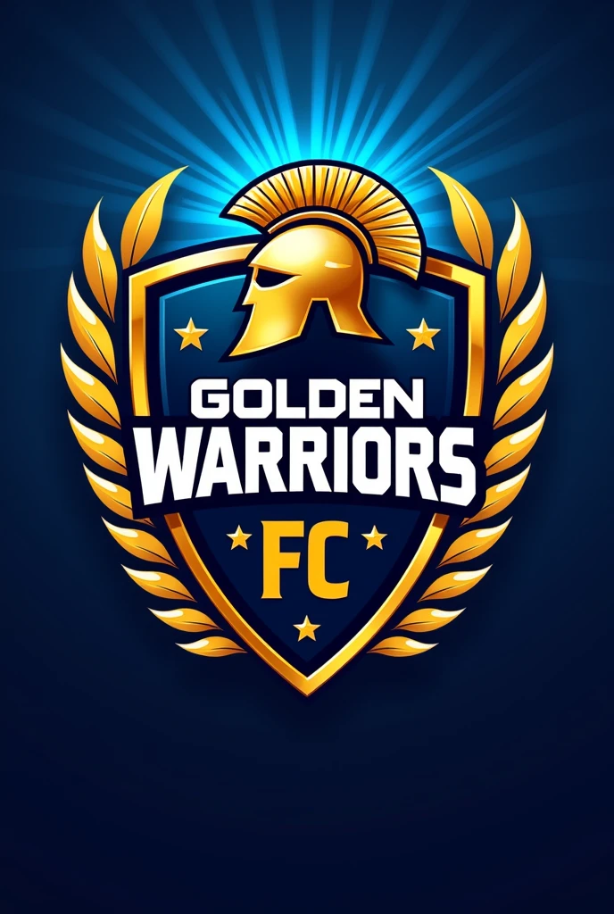 Soccer team shield with name "Golden Warriors FC"