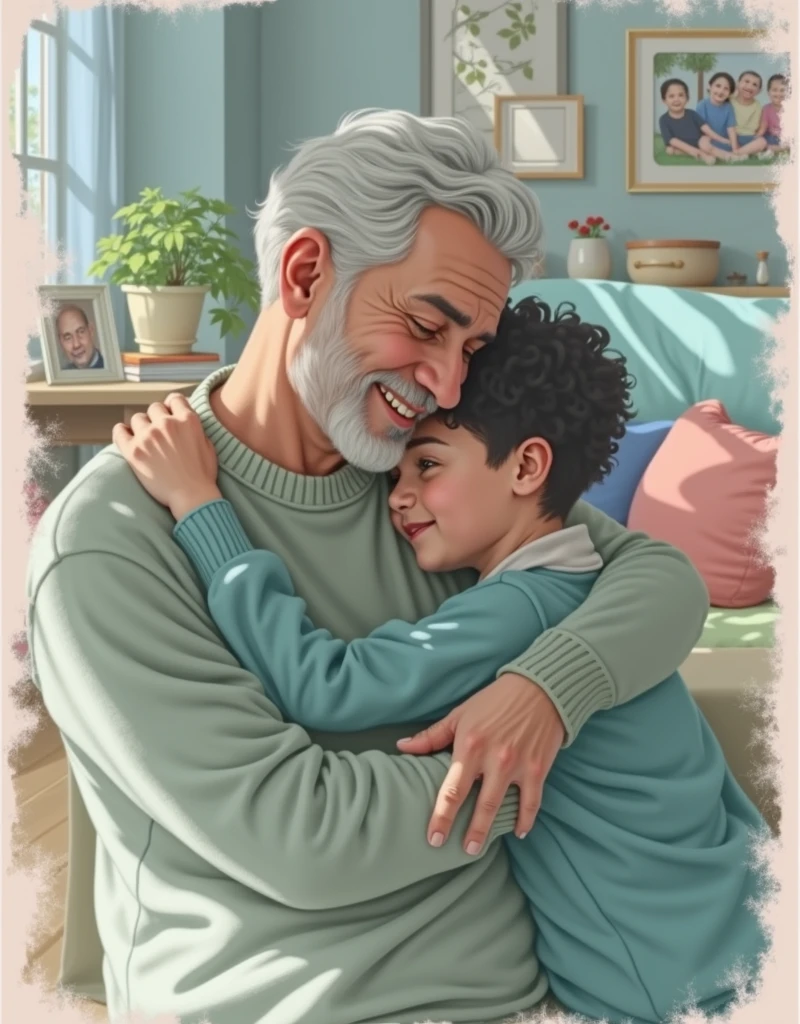 hugging my father