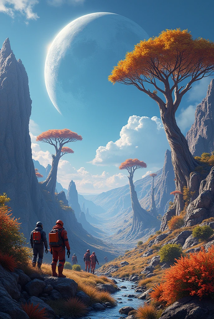 Unknown planet with realistic human inhabitants