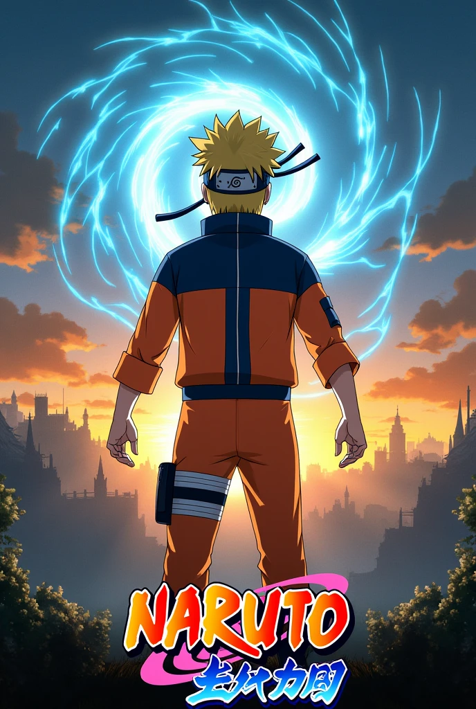 "Create a stunning movie poster inspired by Masashi Kishimoto's Naruto, showing the legendary Naruto Uzumaki in all his splendor."