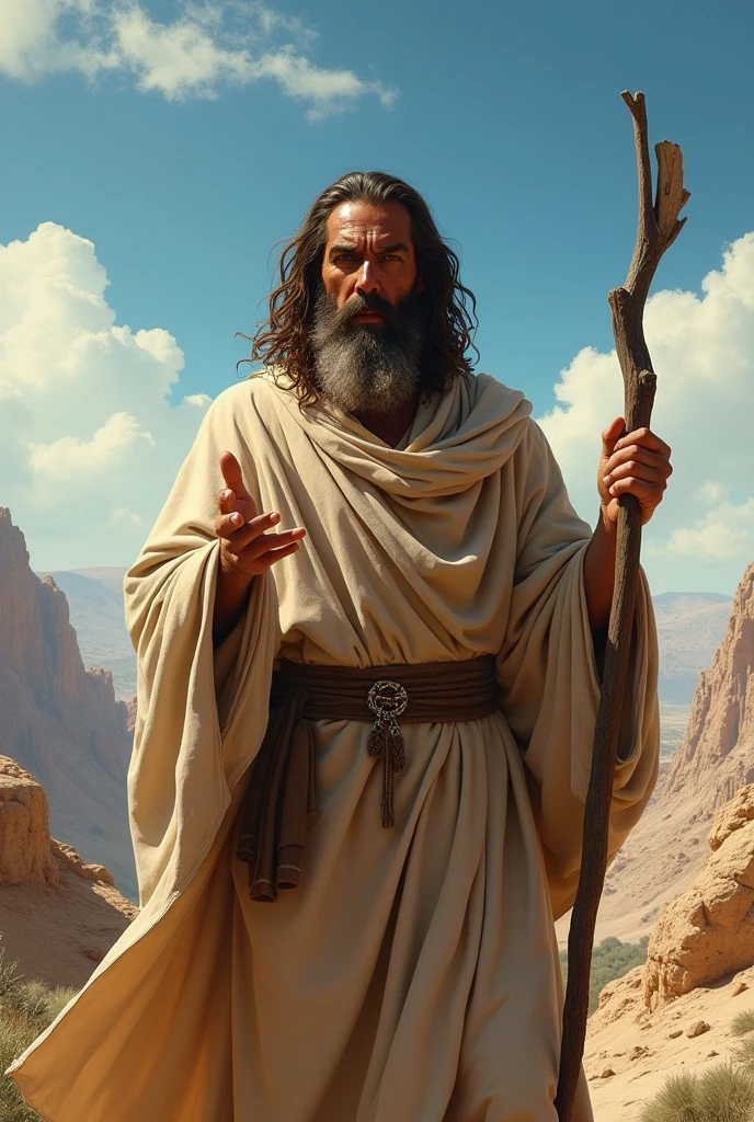 A man representing John the Baptist from the Bible