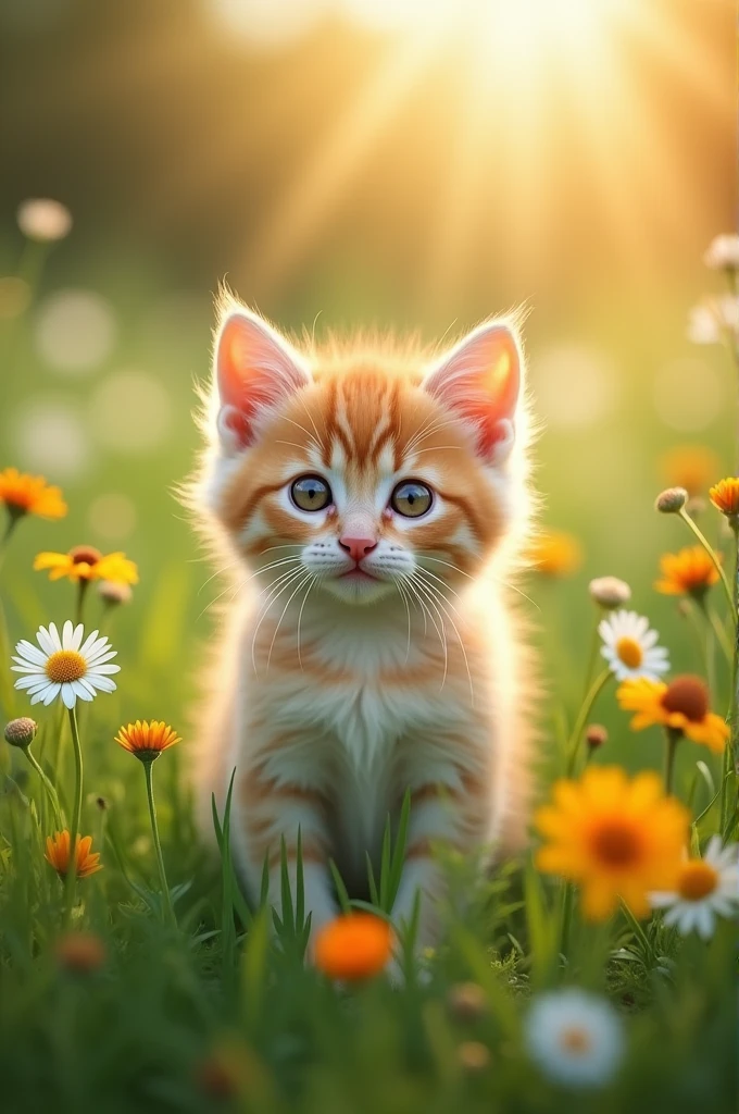 (kitten) , (standing:1.4) , (looking_at_viewer:1.4) , solo , animal , (symmetrical) , (masterpiece , best quality) , full body , (no_humans) , animal focus