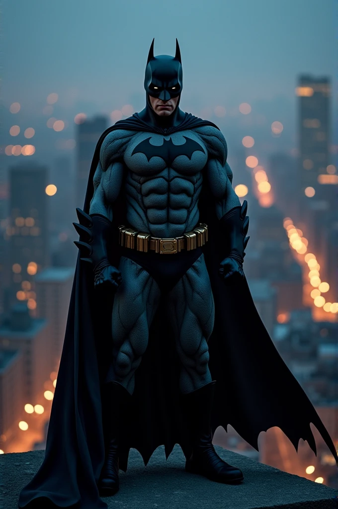 A Batman-style super hero man