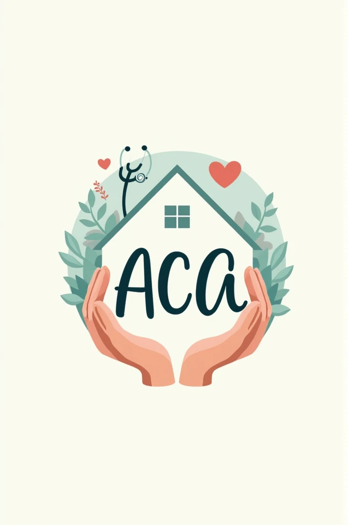Logo with the initials “ACA”. Focused on home nursing care for the elderly
