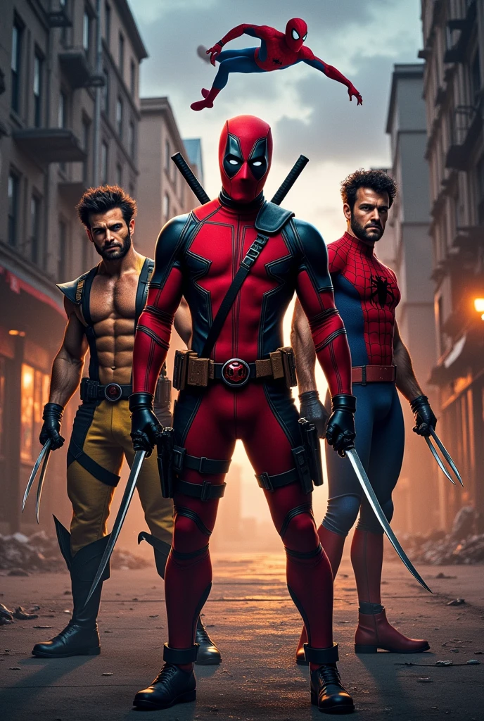 Deadpool , Wolverine and Spider-Man