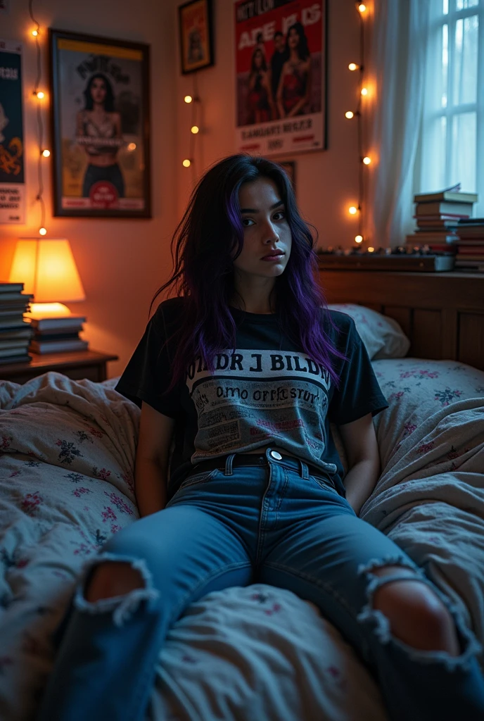 Emo girl nua, bed