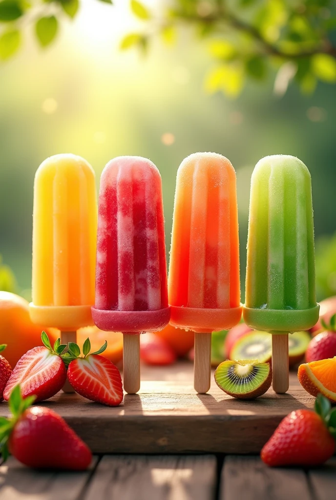 You could make fruit popsicles with packaged alcohol with the fruzolico logo. The packaging is 6x26 cm