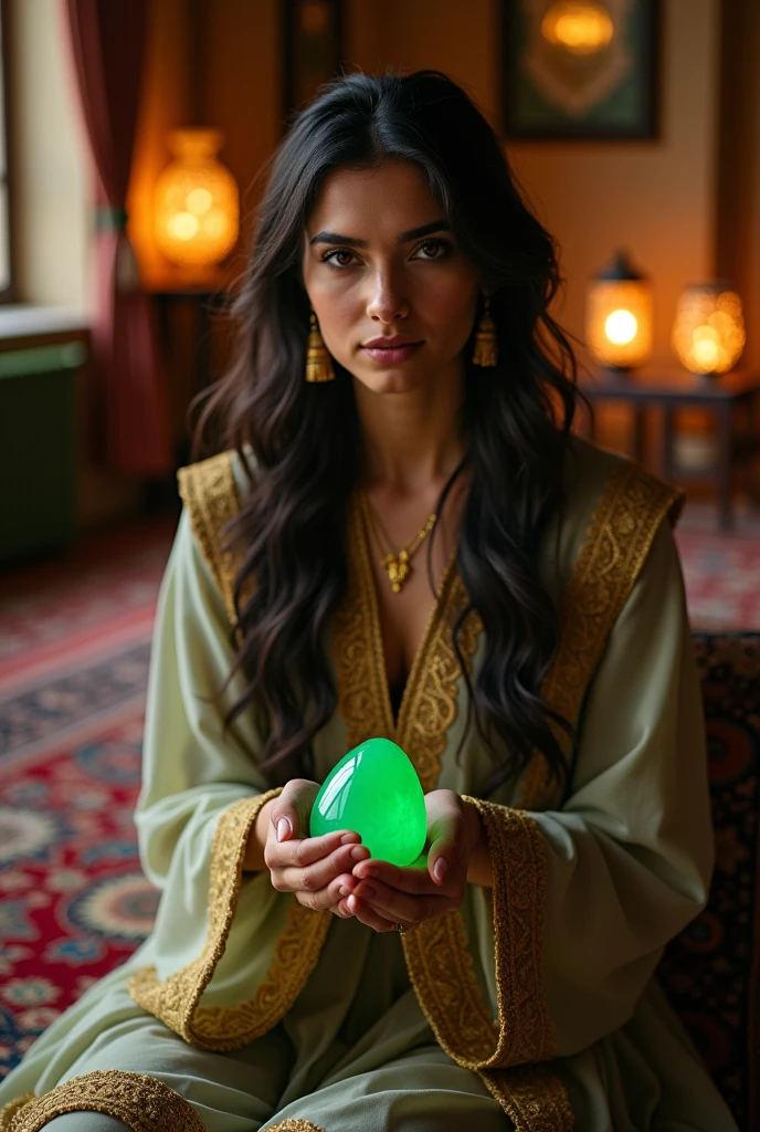 Arab woman jade stone
