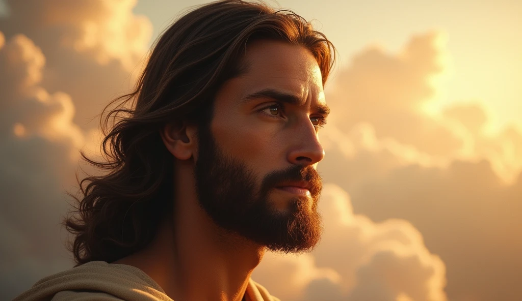 "jesus, muka, detailedeyes, masculine, Expressive, perfil, carismatic."