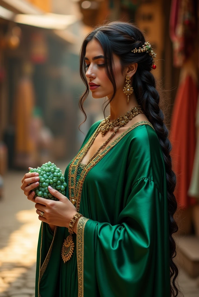 Arab woman jade stone