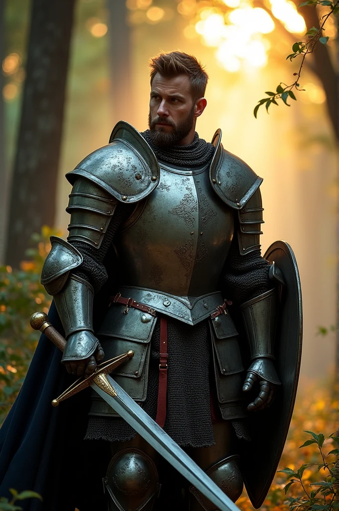 Knight carrying heavy armor