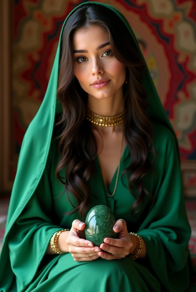 Arab woman jade stone