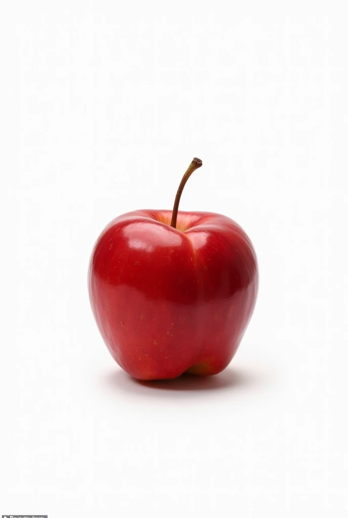 Create a drawing of a red apple with simple lines and a white background
