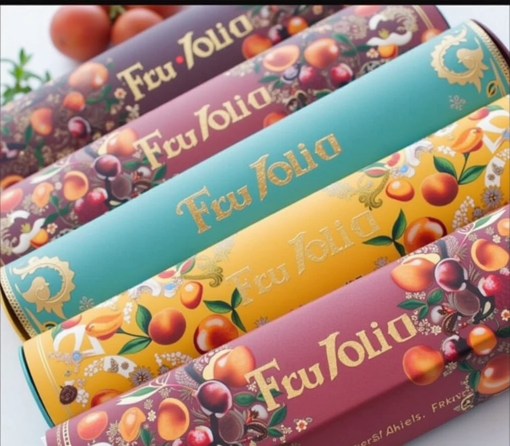You could make the presentation of the packaging of the fruit cakes with alcohol with the fruzolico logo
