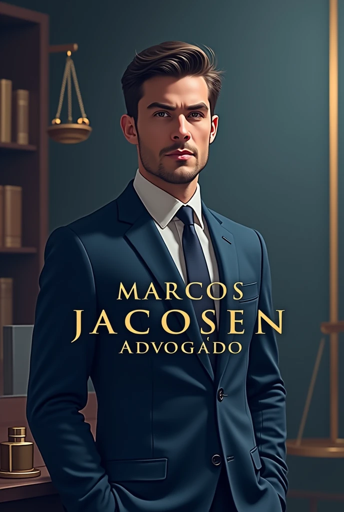 Visual identity logo Marcos Jacobsen Lawyer in Portuguese