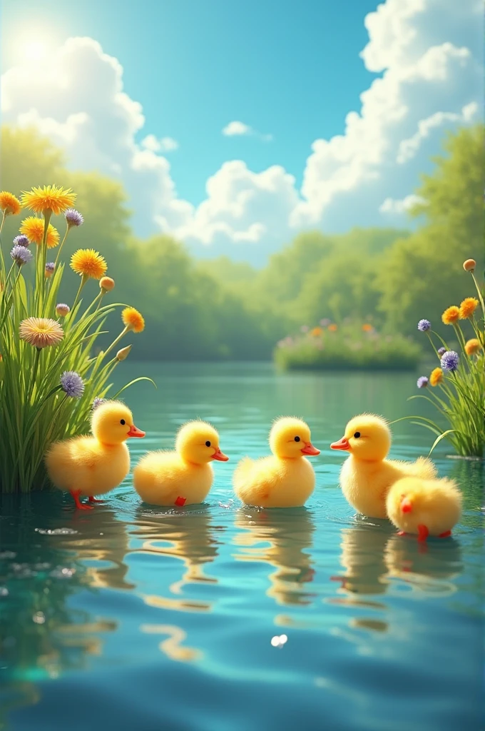 Five little ducks went swimming one day. 

Over the pond and far away. 

Mother Duck said "Quack, quack, quack, quack!"

But only four little ducks came back. 