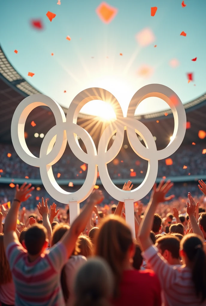 White colour Olympic logo