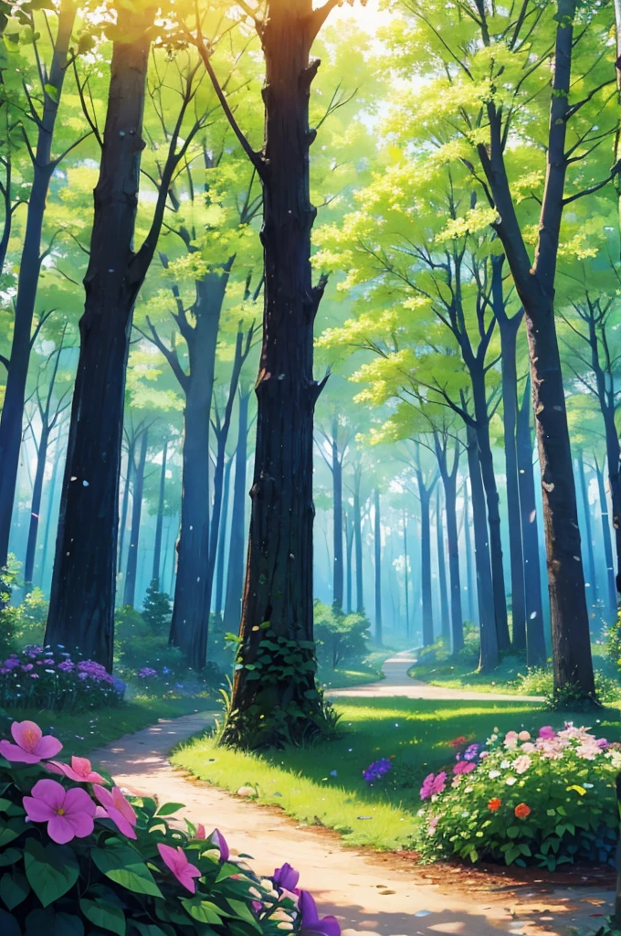 create a beautiful Forest of Colors, a place where the trees spoke and the flowers sang.