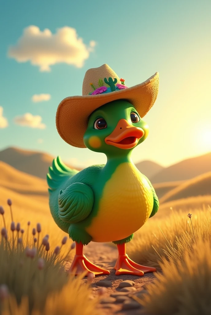 Create a cowboy hat duck 