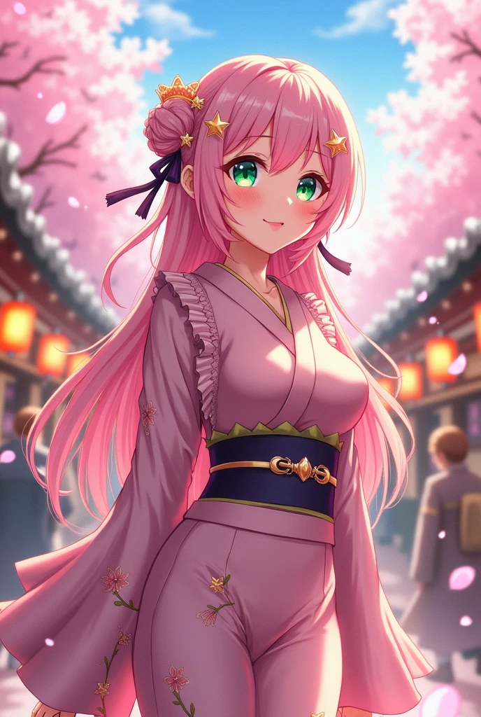 Anime girl with big D cup breasts
