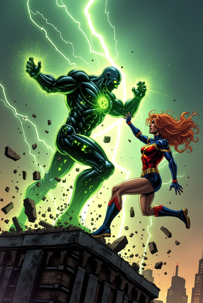 Brainiac minded control SuperMan fighting with Wonder girl part 2