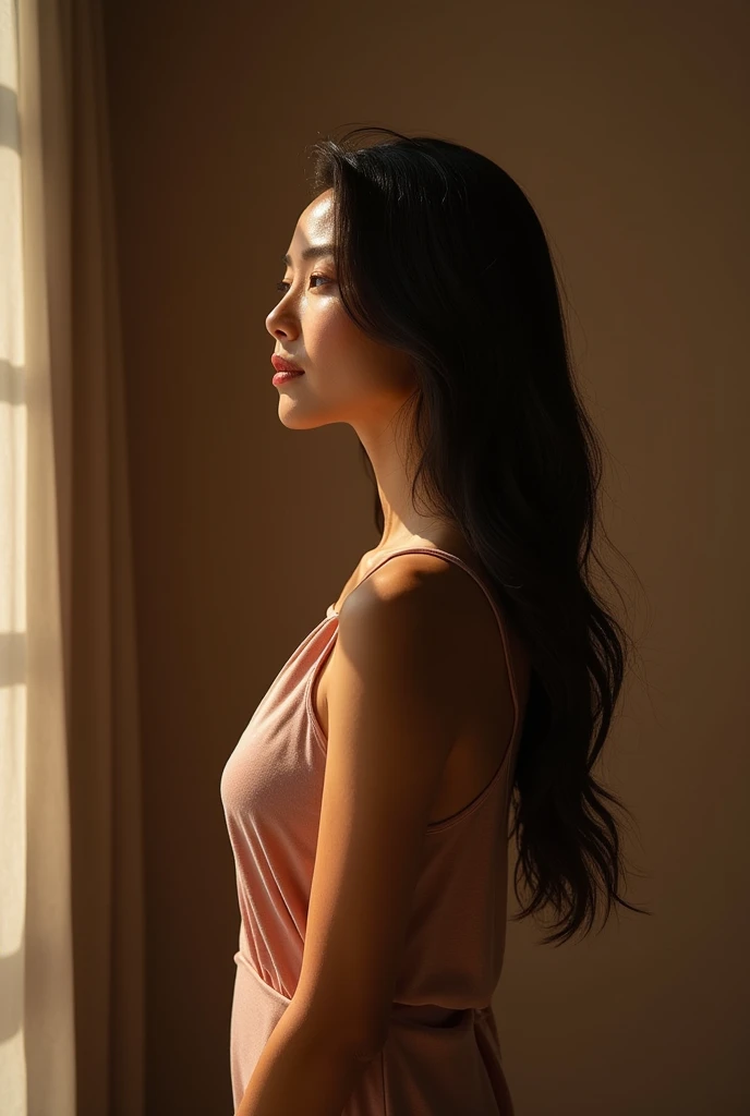 (photorealism:1.2), A mature Asian woman with big  without any clothes 