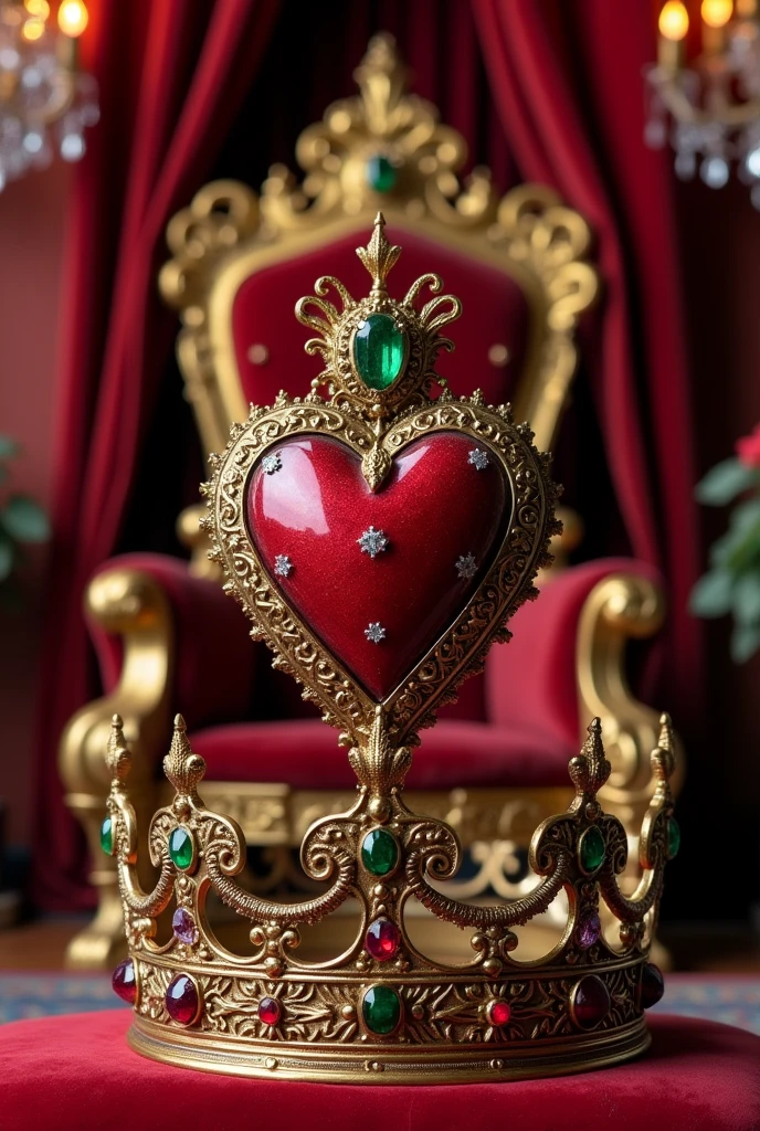 Heart and crown of a king