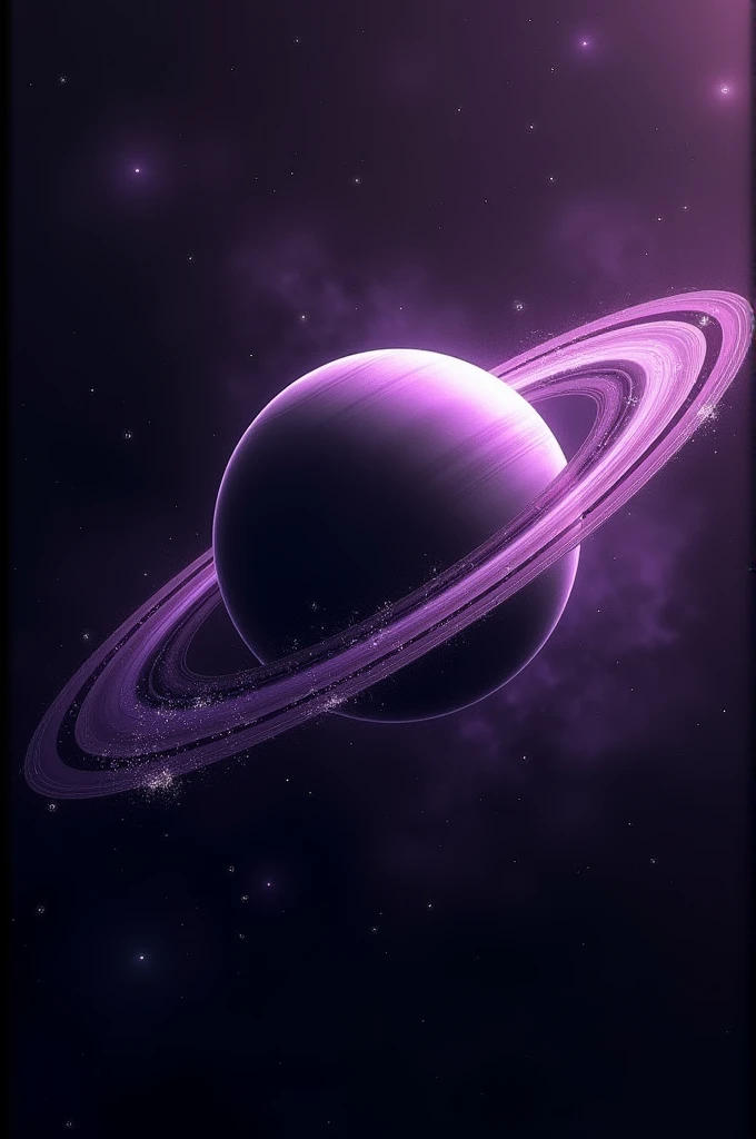 Saturn purple Dark wallpaper