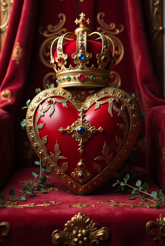 A royal heart with a king&#39;s crown