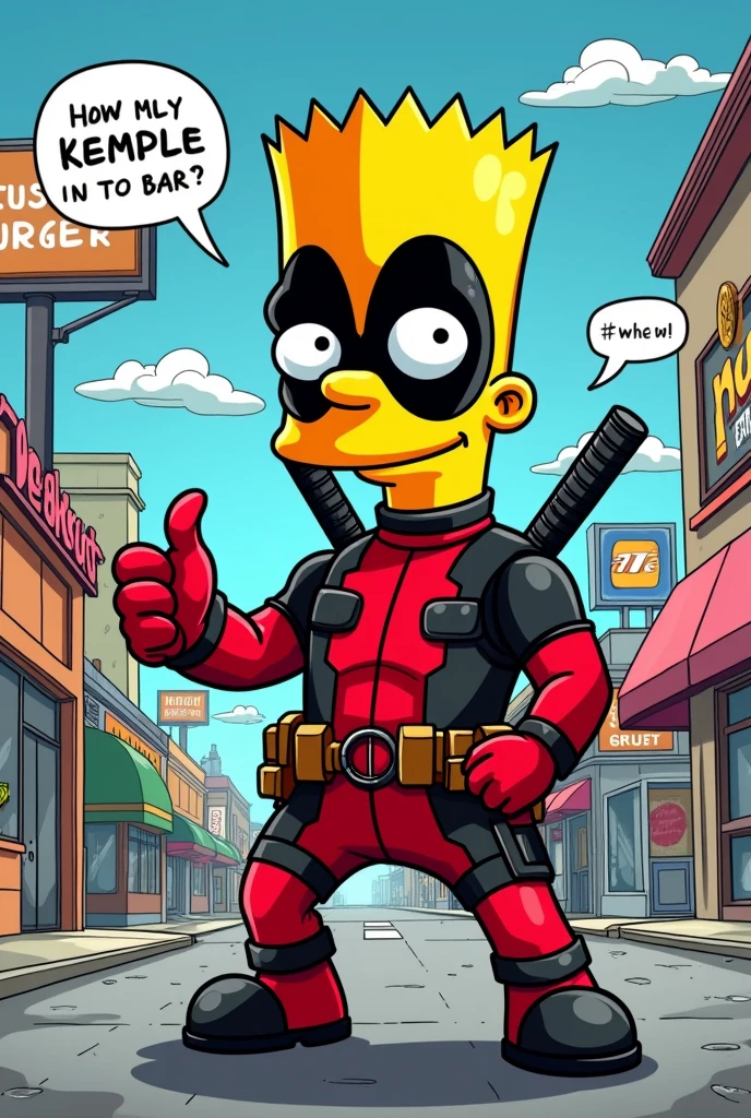 Bart simpson deadpool costume