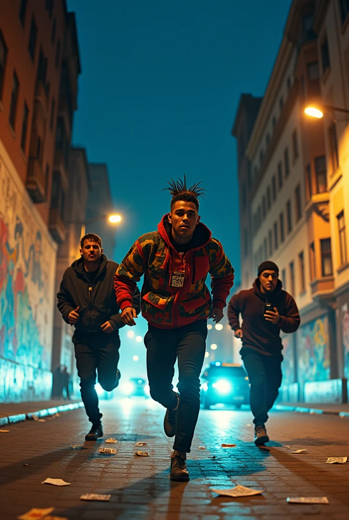 3 Chilean rappers escaping from the police
