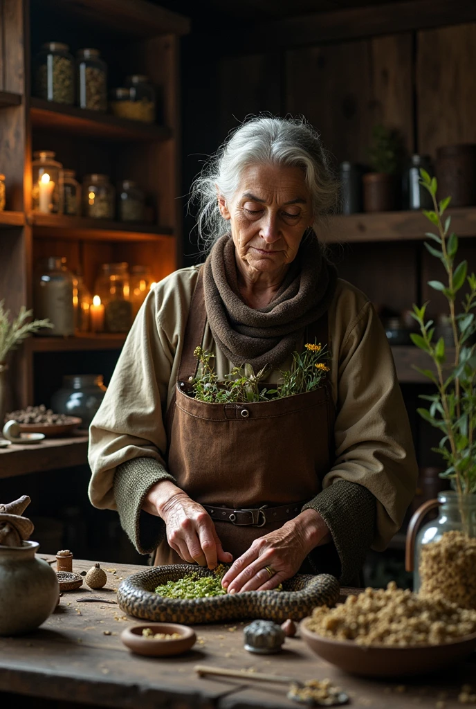Snake skin to heal wounds in the Middle Ages
