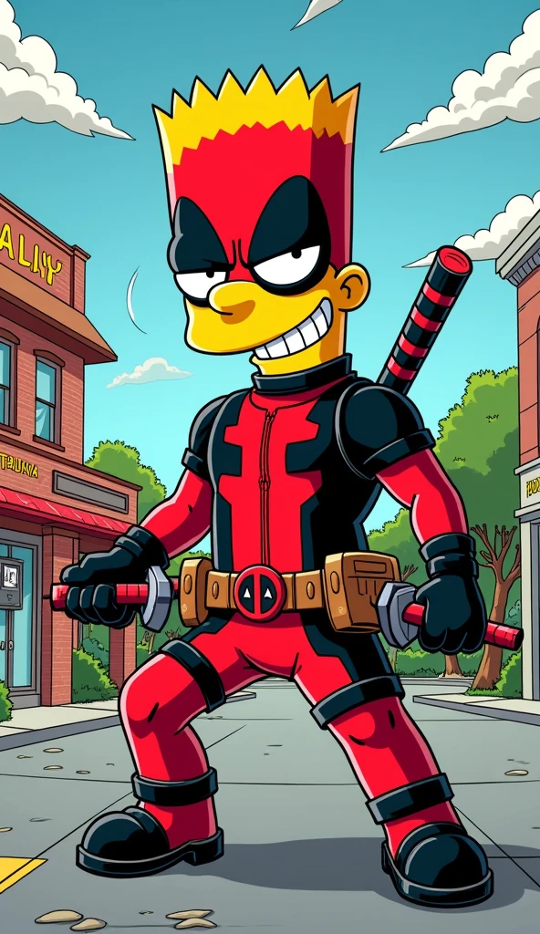 Bart simpson deadpool costume