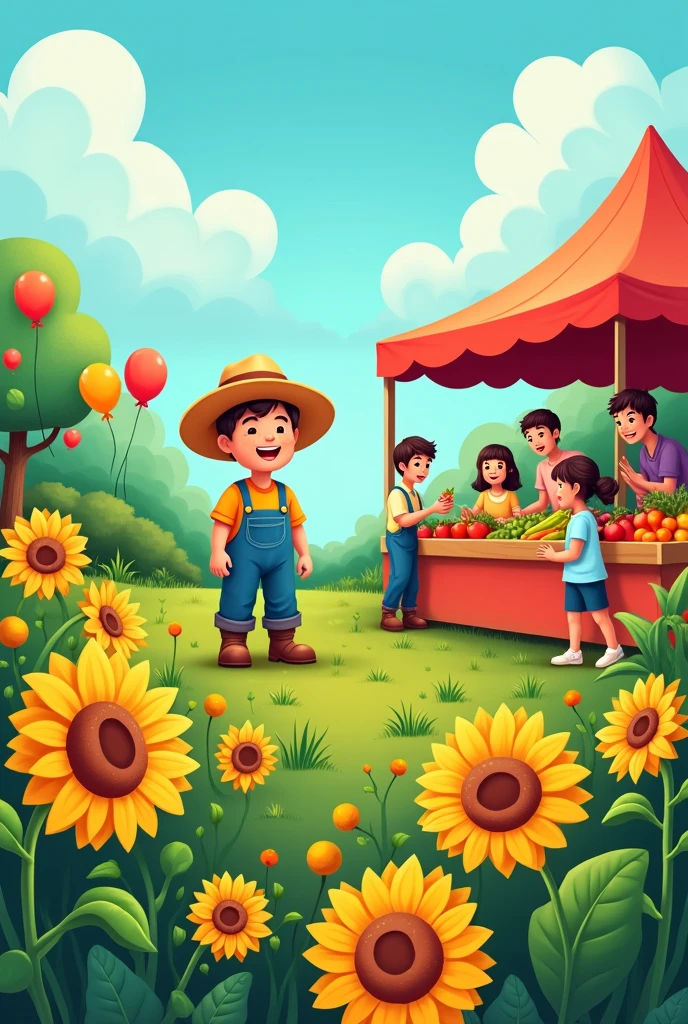  Make a drawing that represents the complementarity in socio-productive and commercial activities easy for 5-year-old children
