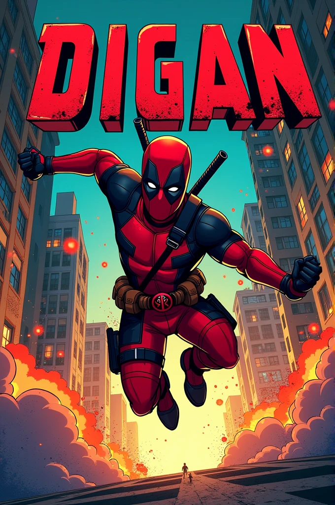 An Deadpool 4k wallpaper with a name DIGAN