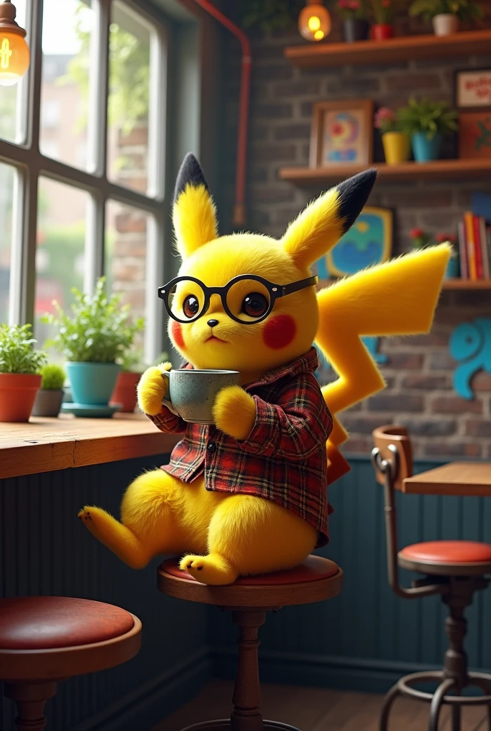 (Photorealism:1.2), PIKACHU HIPSTER