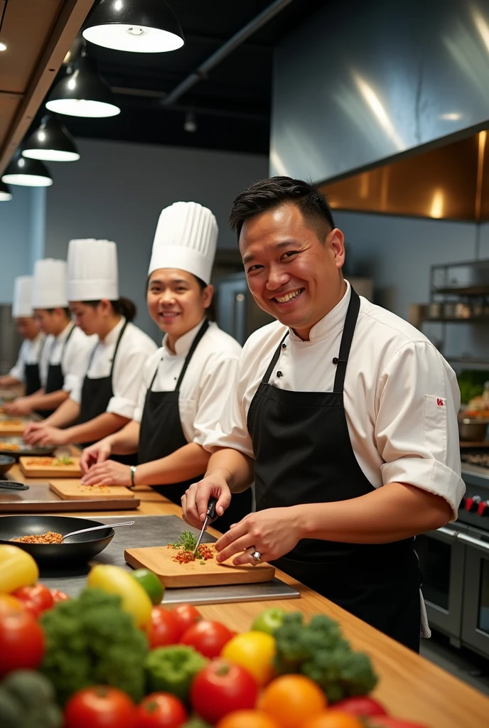 Modern lead-colored Filipino chefs
