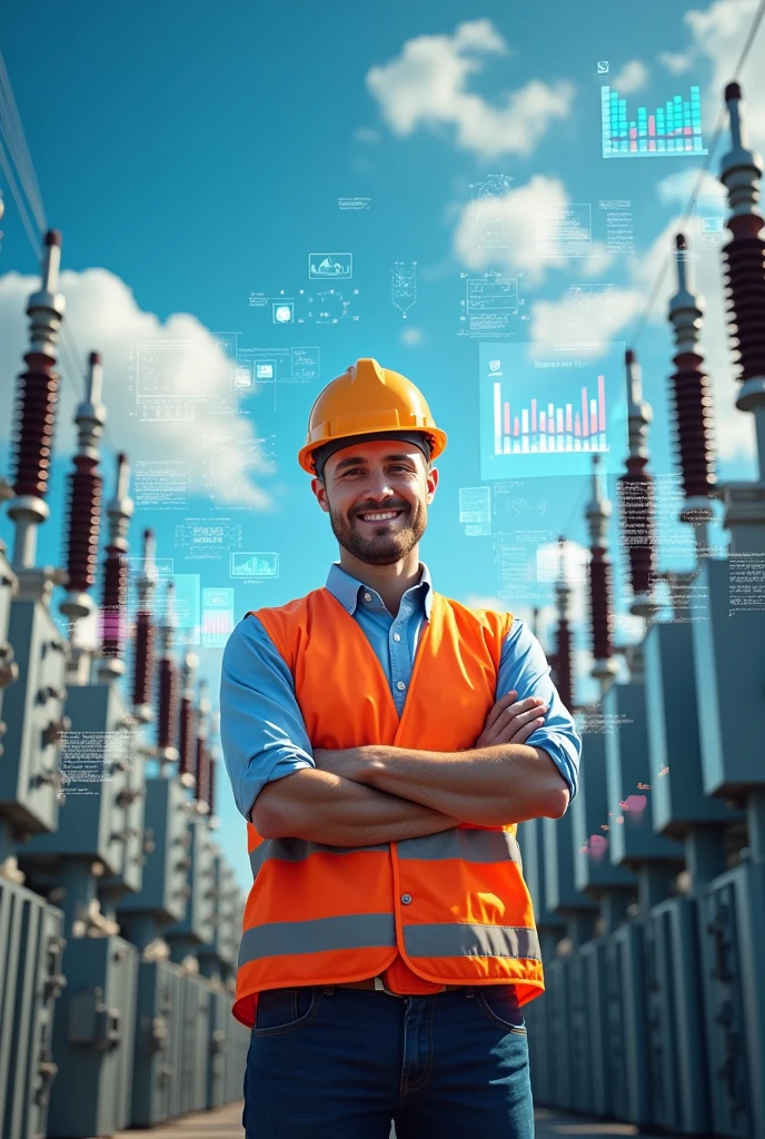 Electrical engineer with substation 