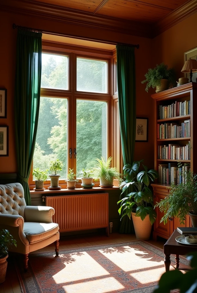 Room with brown walls 