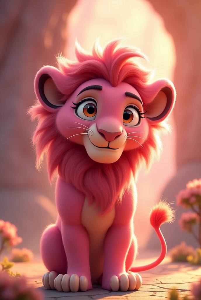  pink lion disney pixar transparent background