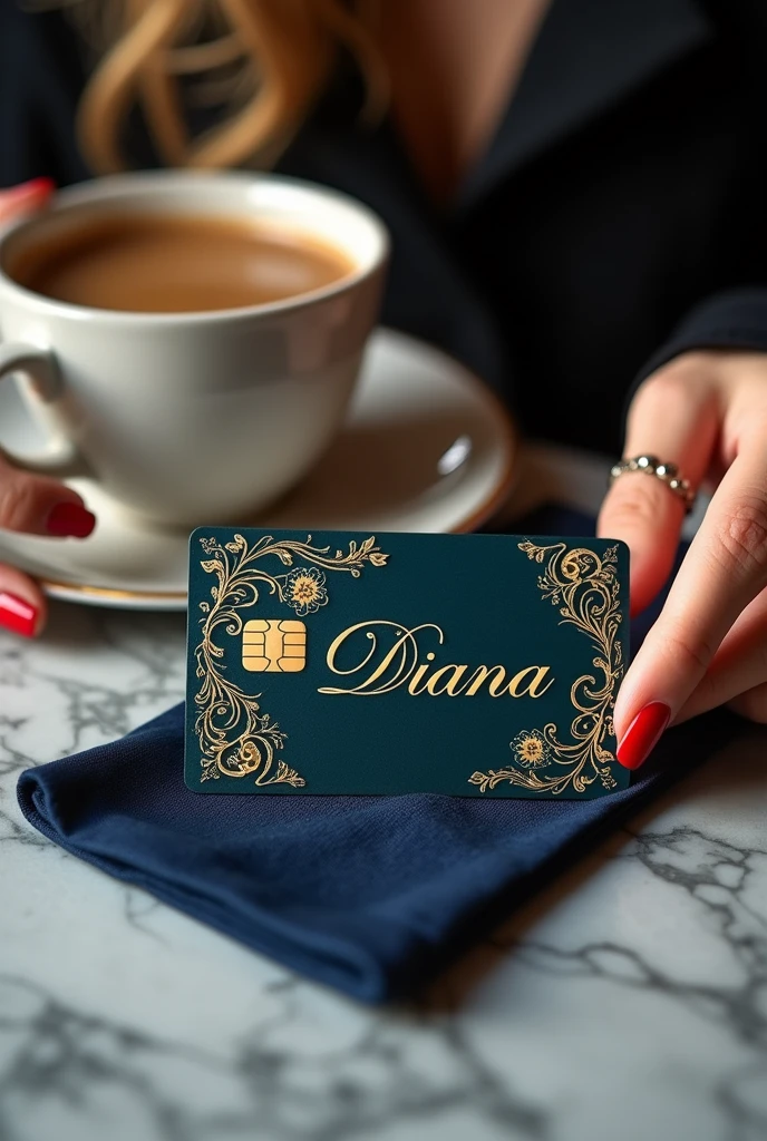 Credit card with Diana&#39;s name on it