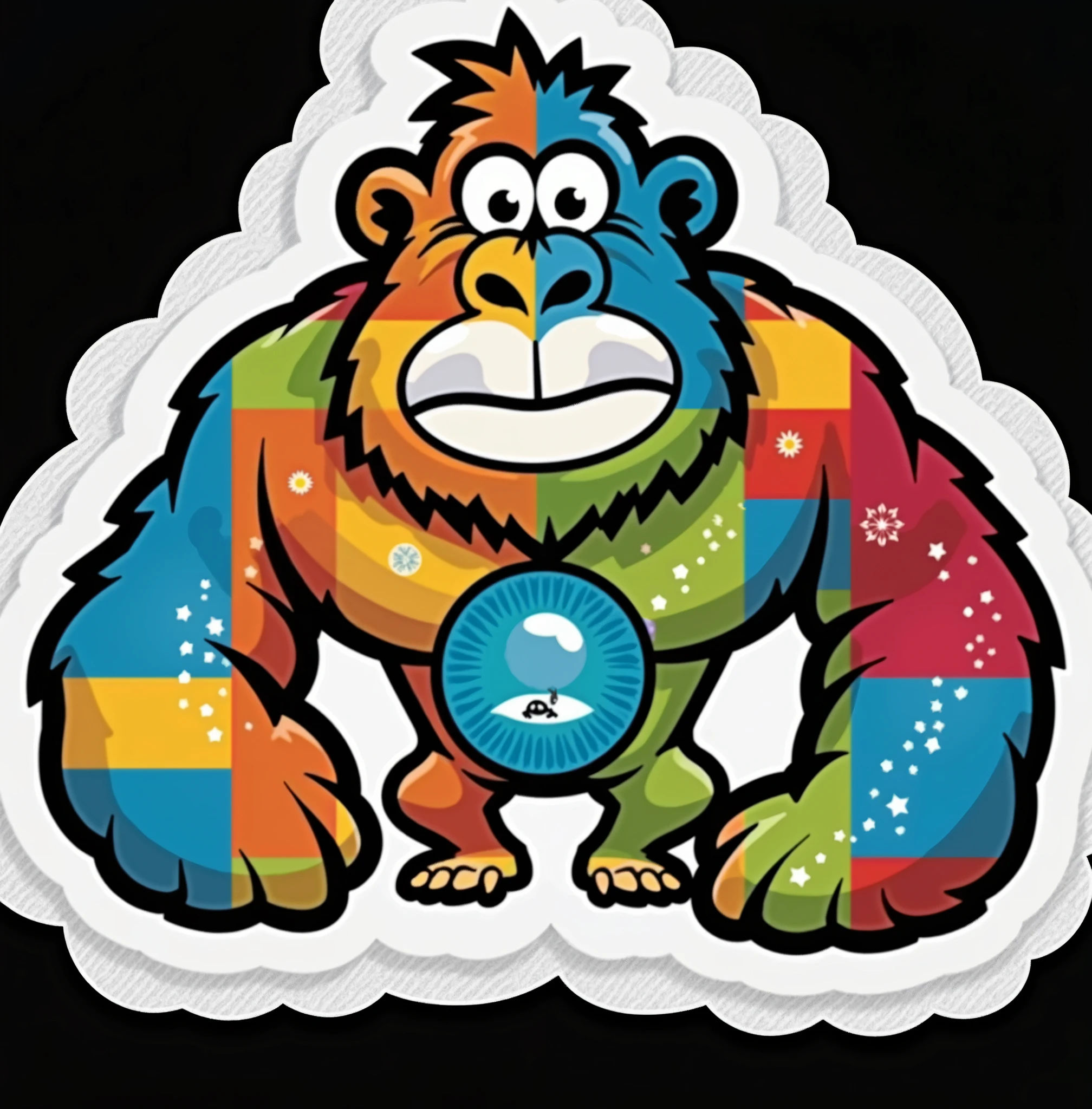 This gorilla with a magnifying glass