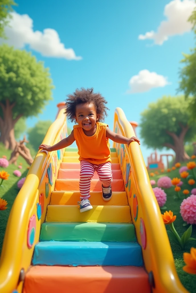 climbing stairs horizontally Child climbing stairs horizontally