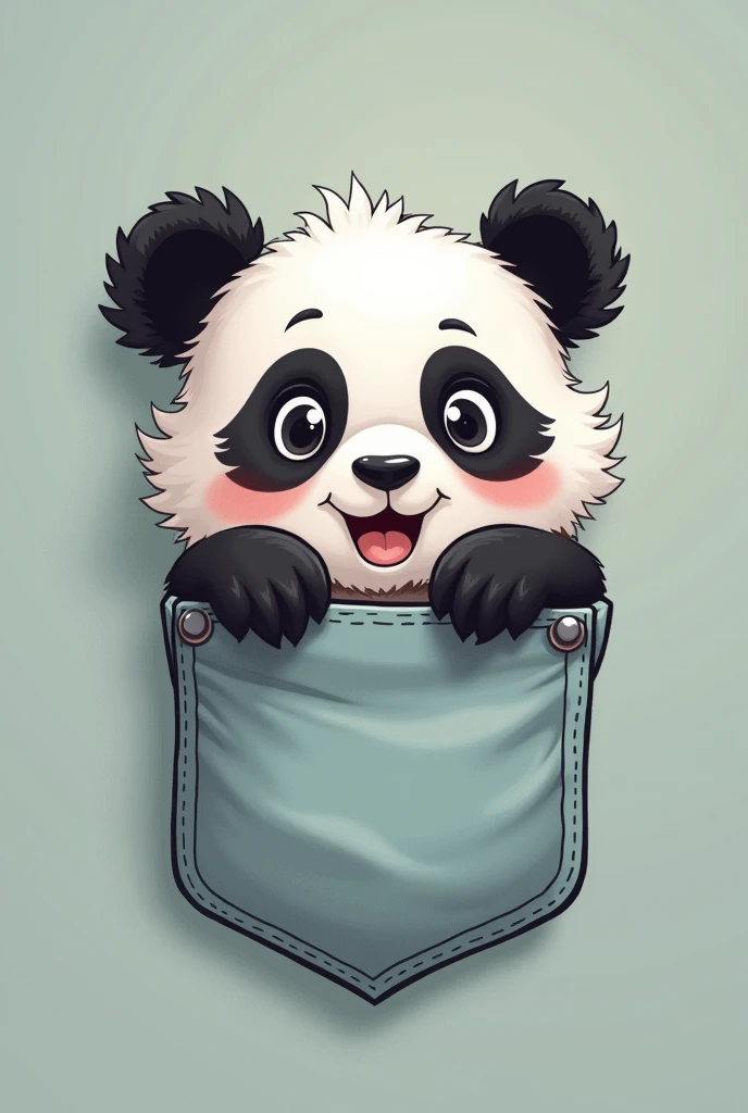 Here’s a revised prompt for generating the logo:
“Design a logo featuring a baby panda peeking out from behind a T-shirt pocket. Only half of the panda’s face and one of its paws should be visible. The pocket should appear slightly wrinkled horizontally, giving a realistic look. The panda should have a playful and cute expression, adding a touch of charm to the design.”