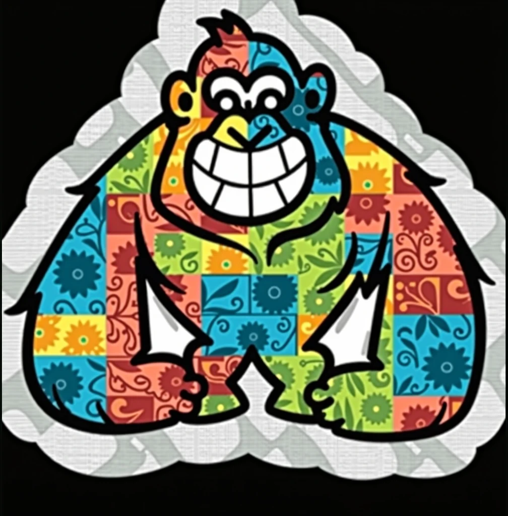 This gorilla with a magnifying glass in his hand