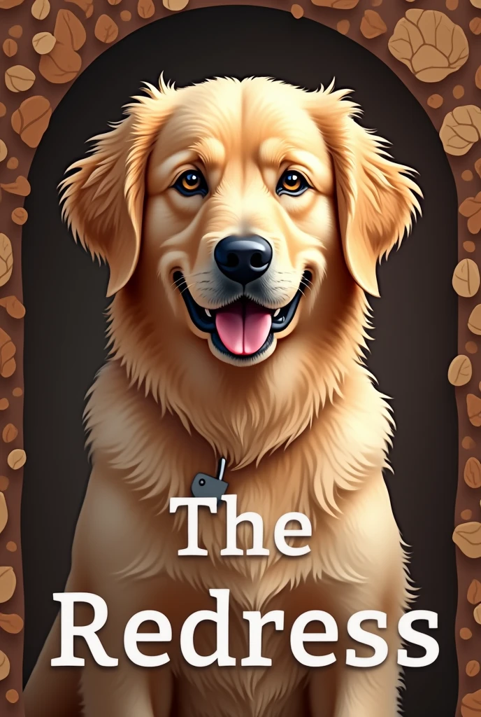 Create me a logo with the title of "The Hide Store", This must contain a Golden Retriever dog.