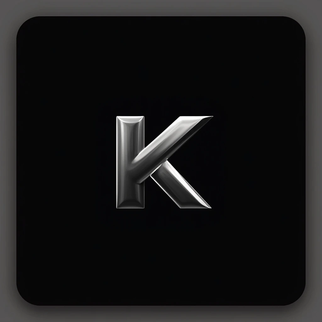 A stylish logo for a football app, black and white, black background, simple but stylish, no color gradients, featuring the letters "k", "b", and"t"