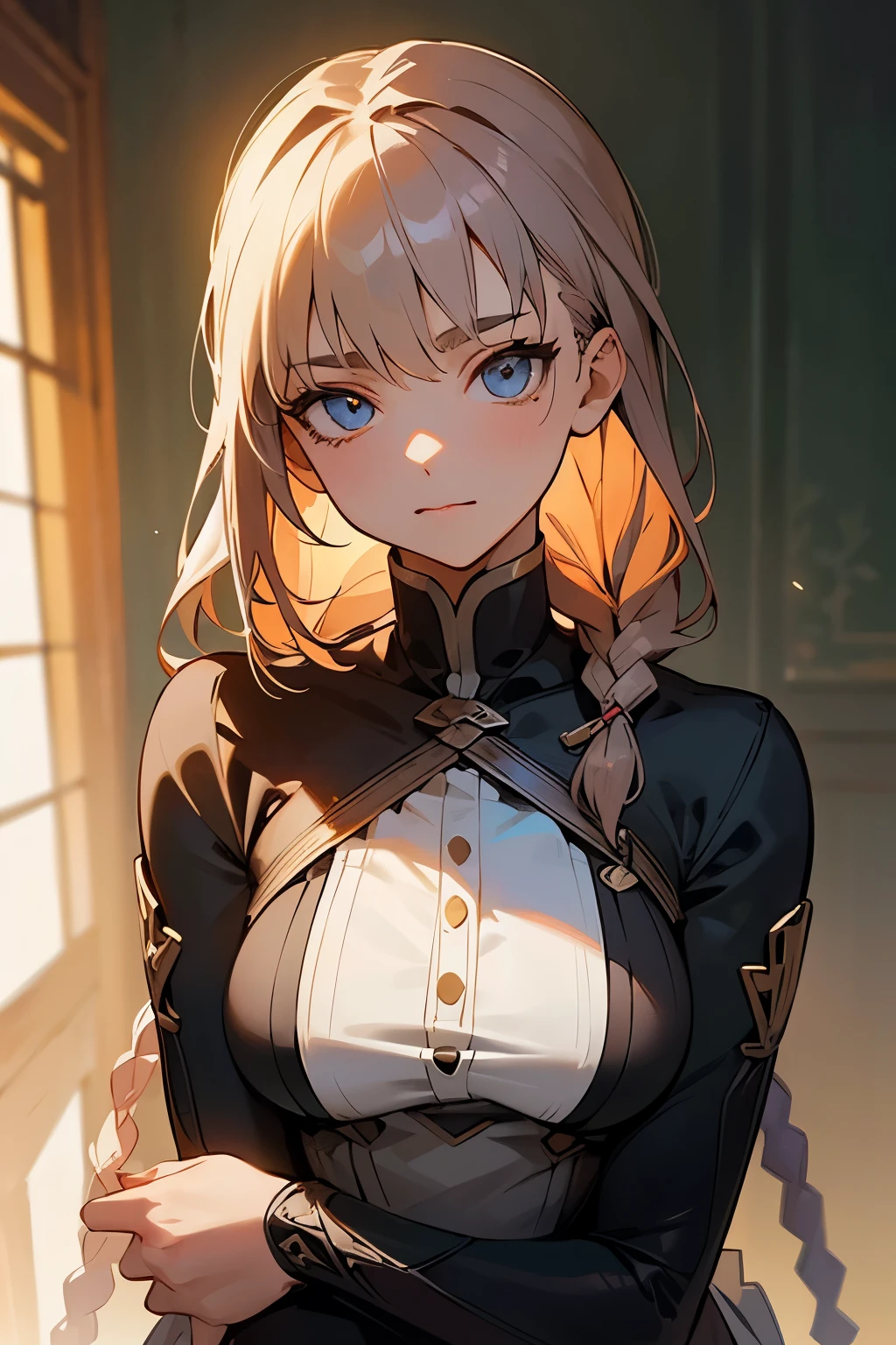 (full body), open clothes, ((upper body)), ((thick thighs)), (((masterpiece))), (highest quality), ((perfect face)), very deep eyes, (Beautiful Detailed Eyes),Perfect Anatomy, Eyeliner, nsfw, (cinematic lighting), detailed eyes, best quality, sidelight, (intricate details), detailed finger, (illustration:1. 1), (beautiful face:1. 15), superb, 8k wallpaper, extremely detailed, intricate, award-winning, hyper-detailed, photorealistic background, fate \(series\), assassin, braided hair